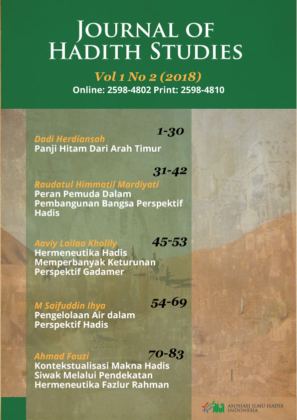 					View Vol. 1 No. 2 (2018): Journal of Hadith Studies
				